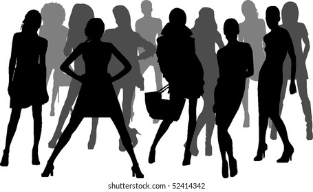 Silhouette fashion girls