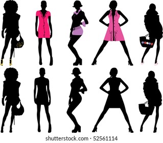 Silhouette fashion girls