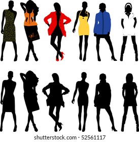 Silhouette fashion girls