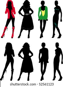 Silhouette fashion girls