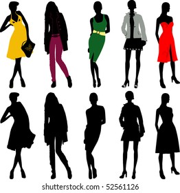 Silhouette fashion girls