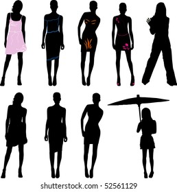 Silhouette fashion girls