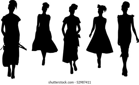 Silhouette fashion girls