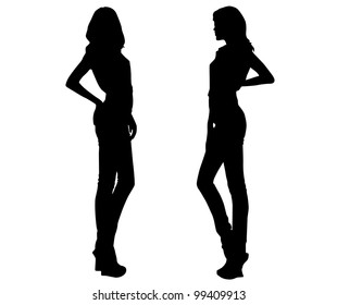 Silhouette fashion girls