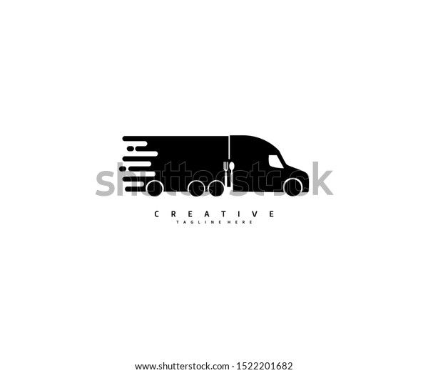 Silhouette Fast Food\
Truck Logo Design\
Template