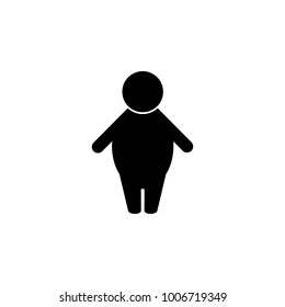 Silhouette of a fat man icon. Elements of obesity problems icon. Premium quality graphic design icon. Simple icon for websites, web design, mobile app, info graphics on white background