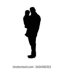 silhouette of a father and boy. silhouette of a couple. silhouette of a young couple