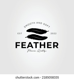 Silhouette feather or peacock plumage logo vector illustration design