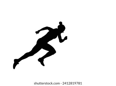 
Silhouette de una atleta.