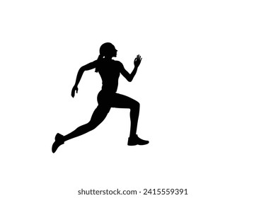
Silhouette of a female athlete.