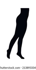 Silhouette Female Legs Vector Stock Vector (Royalty Free) 2138933347 ...