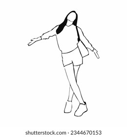 Silhouette of a female model