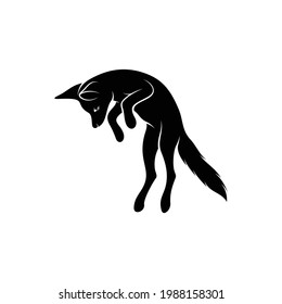 Silhouette fennec fox vector illustration design. creative design