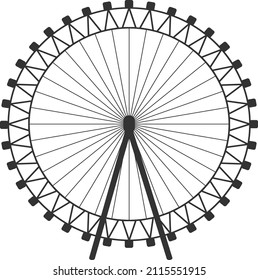 Silhouette of the Ferris wheel