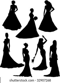 silhouette of fiancee