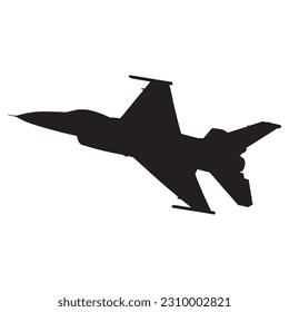 Silhouette des Kampfflugzeugvektors
