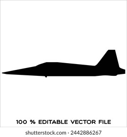 silhouette of fighter jet vector