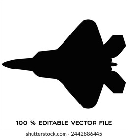 silhouette of fighter jet vector