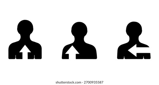 silhouette of  figure with arrow directions