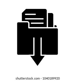 silhouette file folder downloading documents information