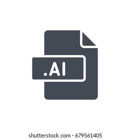 Silhouette file format icon ai