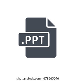 Silhouette file format icon ppt
