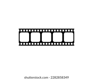 Silhouette of the Filmstrip for Art Illustration, Movie Poster, Apps, Website, Pictogram or Graphic Design Element. Vector Illustration