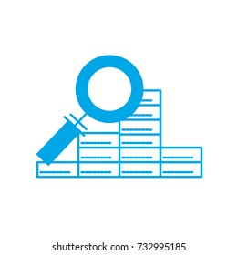 silhouette finance gold economy with magnifying glass
