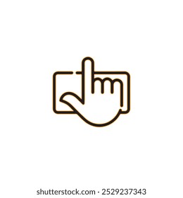 silhouette finger swipe icon design