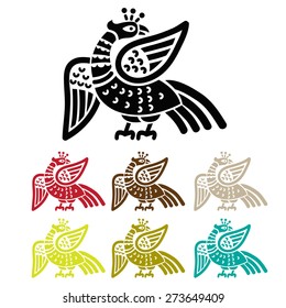 Silhouette Fire Bird Phoenix. Phoenix Ancient Symbol. Template To Icon, Logo, Print, With Options For Color. Isolated Vector Set.  Phoenix Images. Phoenix Bird Art. Phoenix Tattoos. Phoenix Charm.
