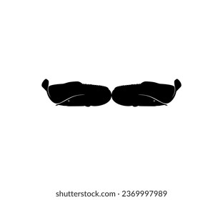 Silhouette of the fire eel (Mastacembelus erythrotaenia) is a relatively large species of spiny eel, can use for art Illustration, logo type, pictogram, website, or graphic design element. Vector 