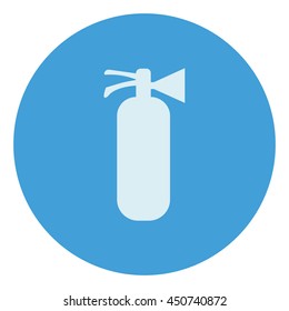 Silhouette of a fire extinguisher in the flat style.Vector icon.
