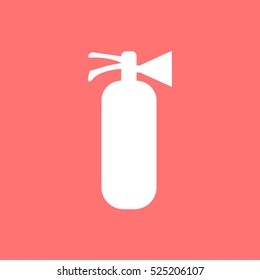 Silhouette of a fire extinguisher in the flat style.Vector icon.