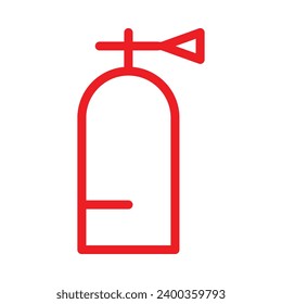silhouette fire extinguisher flat vector icon design