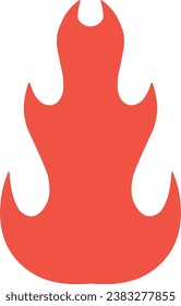 Silhouette of a fire flame