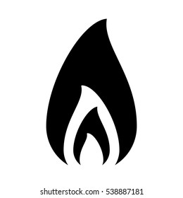 silhouette fire flame burning hot design