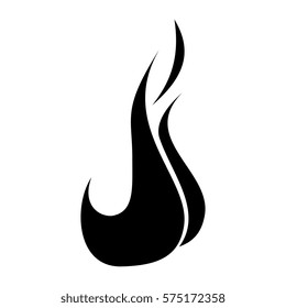 silhouette fire flame icon design