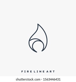 Silhouette Fire Illustration Vector Design Template. Suitable for Creative Industry, Multimedia, Entertainment, Educations, Shop, and any related Business