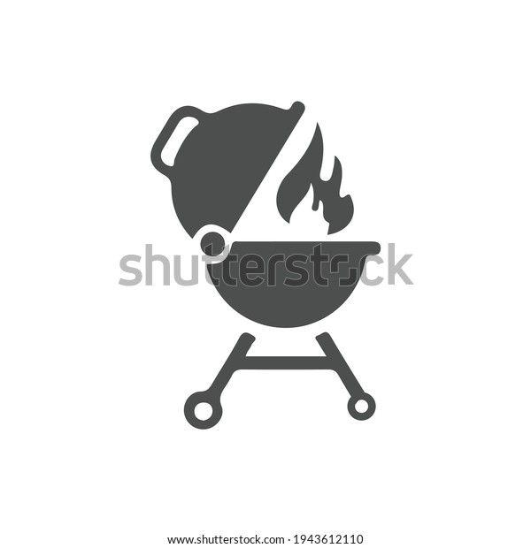 Silhouette Fire Pit Symbol Making Campfire Stock Vector (Royalty Free ...