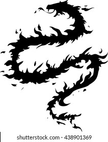 silhouette of fire snake