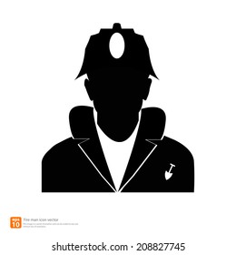 Silhouette  fireman  avatar profile pictures 