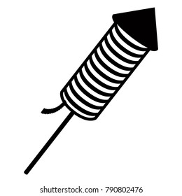 Silhouette of a firework rocket, Vector illustration