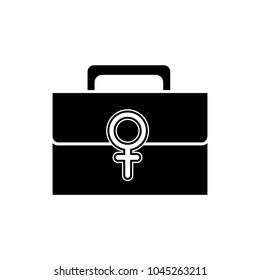 silhouette first aid kit with women sign