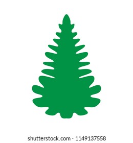 Silhouette of fir-tree in vector format.Vector illustration. Christmas tree.