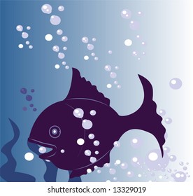 silhouette of a fish	