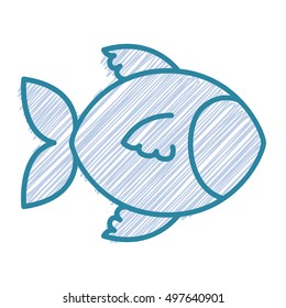 silhouette with fish shape animal stripes