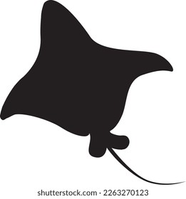 ilustración vectorial de silhouth fish stingray