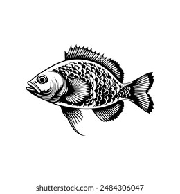 silhouette fish vector design eps