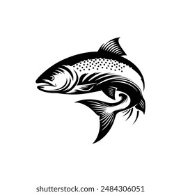 silhouette fish vector design eps