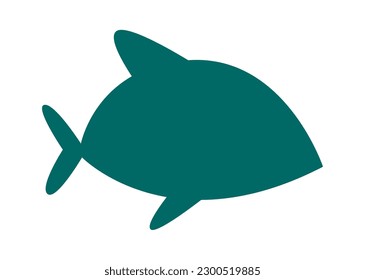 Silueta de ilustración plana vectorial de peces